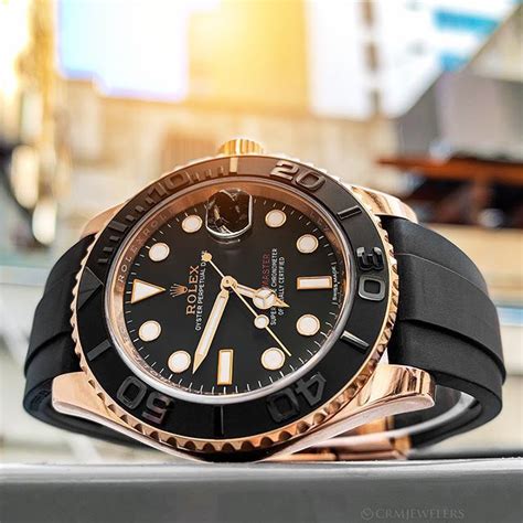 gold rolex with black rubber band|rolex rubber strap 22mm.